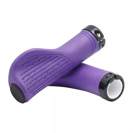 Chwyty rowerowe rączki kierownicy gripy Vini Ergo Grip Lock 3 136mm Fiolet