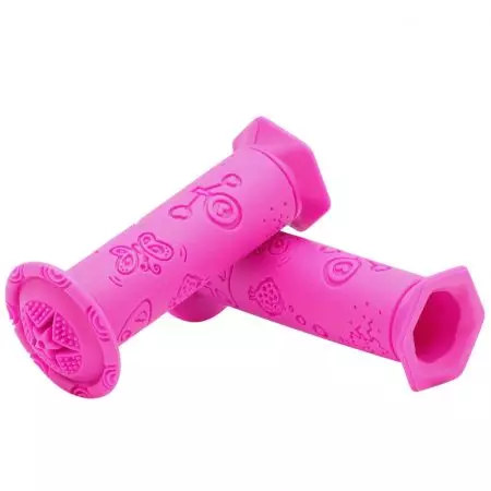 Chwyty rowerowe rączki kierownicy gripy Vini Kids 3 105mm Różowe