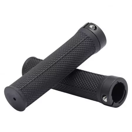 Chwyty rowerowe rączki kierownicy gripy Vini Lock 130mm Czarne