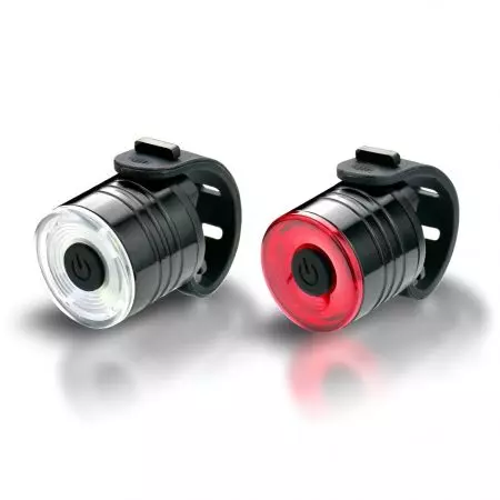 Lampka rowerowa Everactive BL-X3R LED mini alu CR2032 przód + tył zestaw  - BL-X3R
