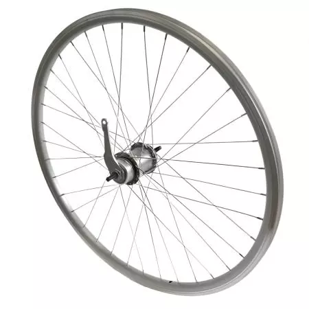 Koło rowerowe 28" tył torpedo stożek srebrne - K28-T-NS-SS