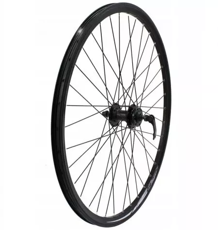 Koło rowerowe 29" tył kaseta 6 śrub QR czarne - K29-TD-S-CCQR6S