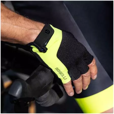 Rękawiczki rowerowe Rogelli Essential czarno żółte M - 351615-050-3 - 351615-050-3