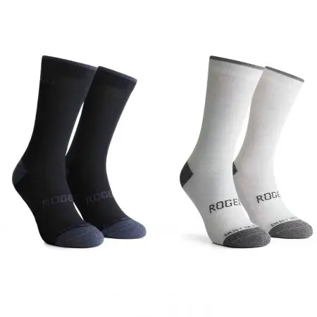 Skarpetki rowerowe Rogelli Wool 2 pary niebieskie i piaskowe XL 44-47