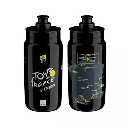 Bidon rowerowy Elite Fly Teams 2025 Tour de France Black Map 550ml - EL016041499