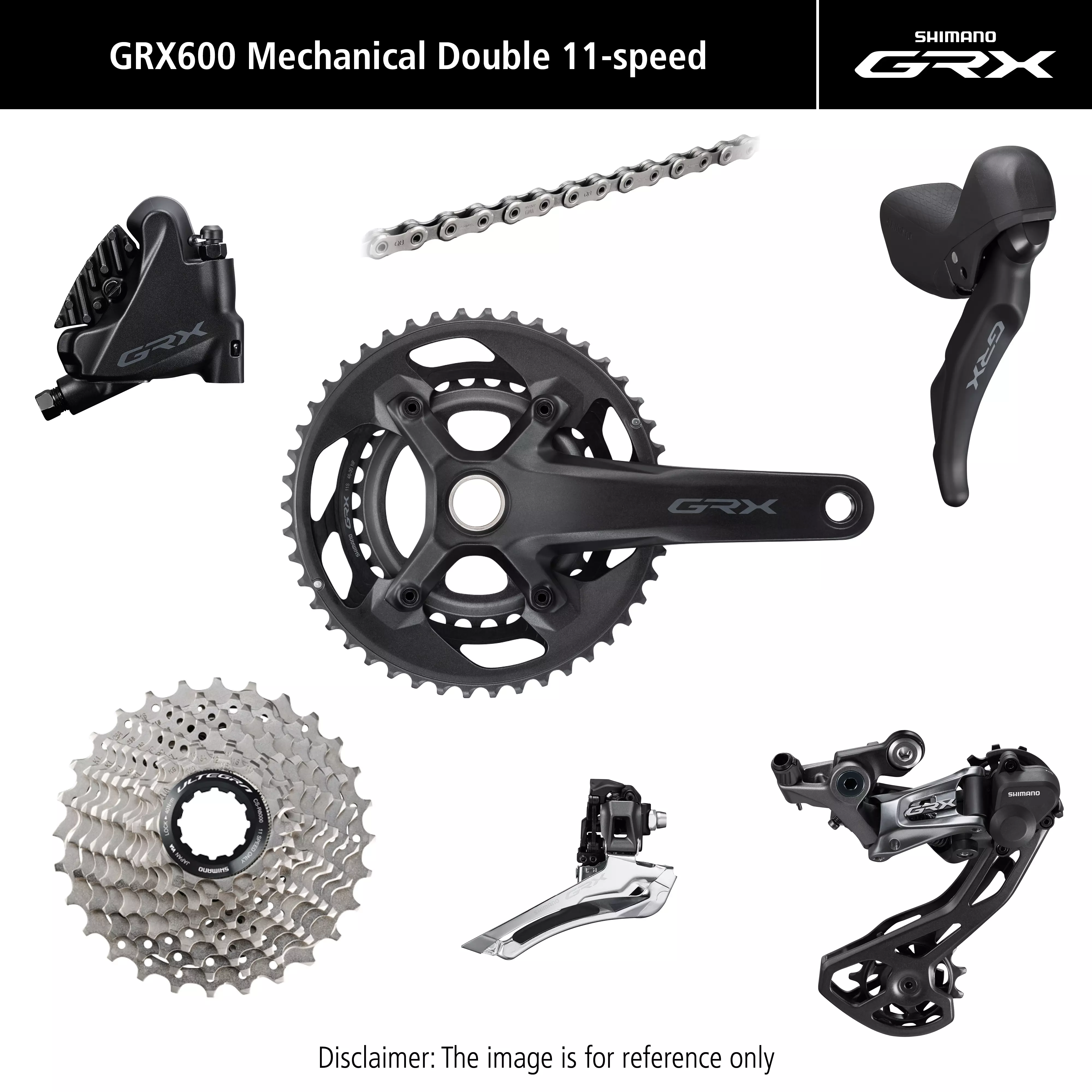 Grupa Shimano GRX 600 172.5mm 46/30T 11-32T