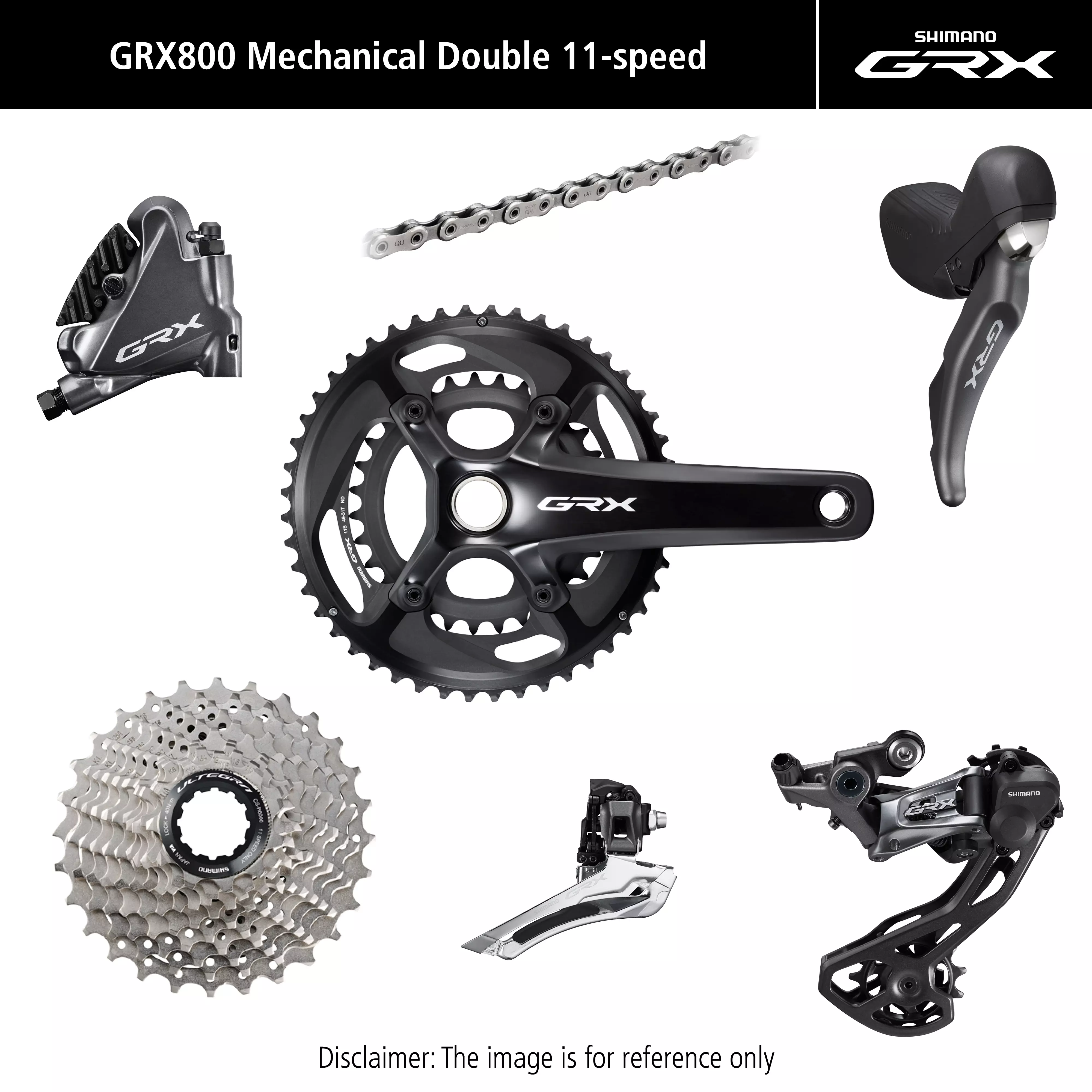 Grupa Shimano GRX 810 172.5mm 48/31T 11-32T