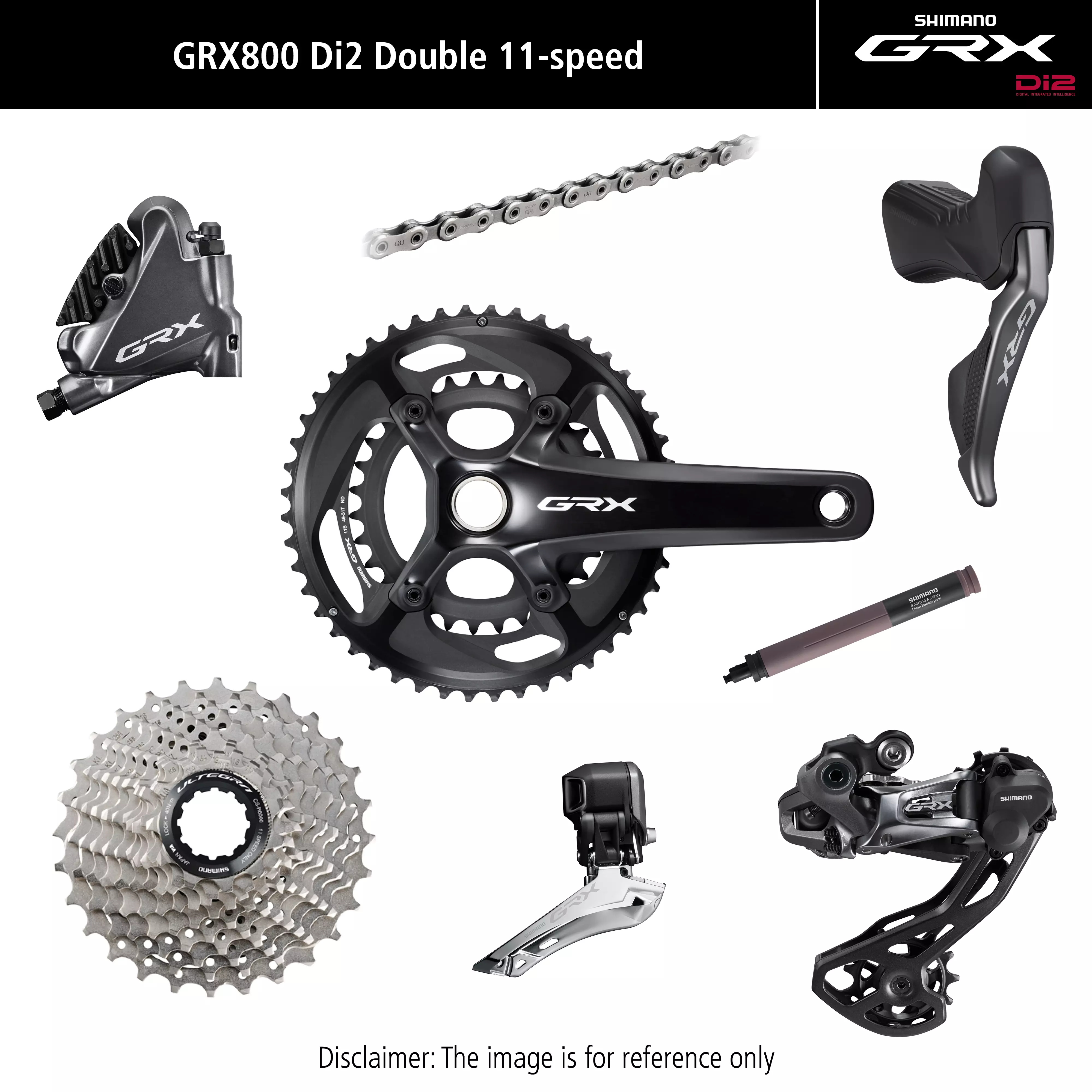 Grupa Shimano GRX 810 Di2 172.5mm 48/31T 11-34T
