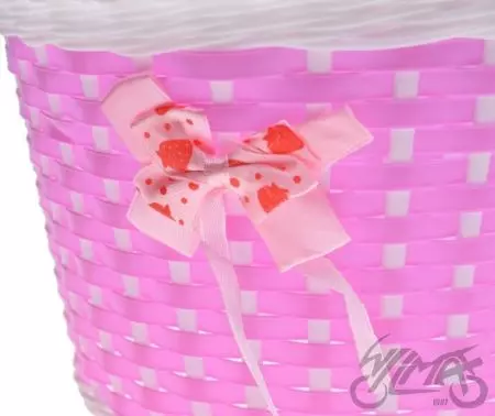 Kosz rowerowy na kierownicę dziecięcy różowy - AWR1960P