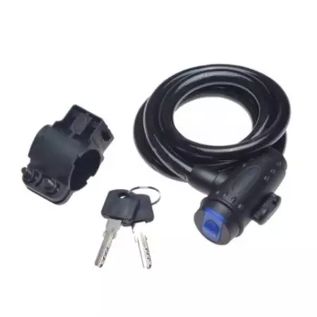 Zapięcie rowerowe linka 10x1000mm kluczyk - AZ9076