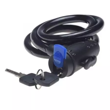 Zapięcie rowerowe linka 10x1000mm kluczyk - AZ9076