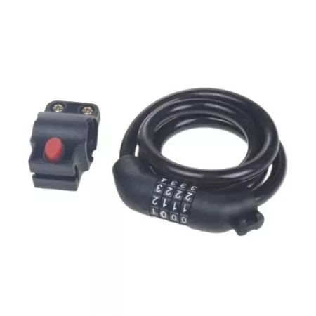 Zapięcie rowerowe linka 10x1000mm szyfr - AZ9079