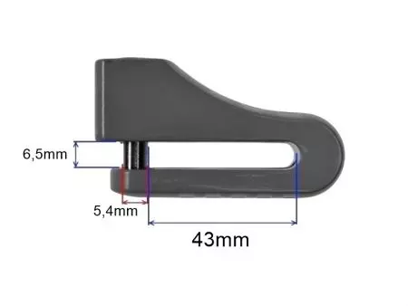 Blokada tarczy hamulcowej 5,4x43x6,5 mm Czerwona - AZ9014D