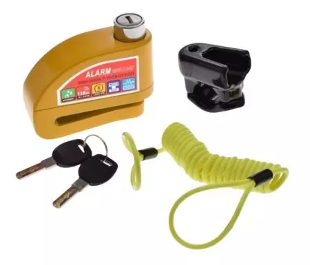 Blokada tarczy hamulcowej 6x54x7 mm Alarm on Żółta