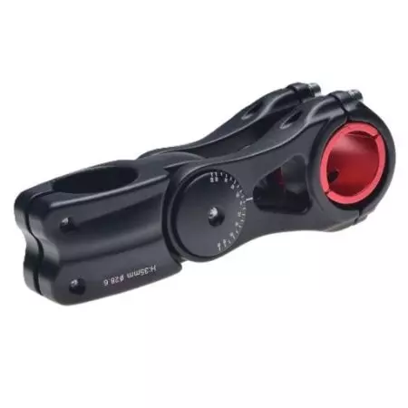 Wspornik kierownicy mostek regulowany 25.4/31.8x90mm Czarny - AWR2139