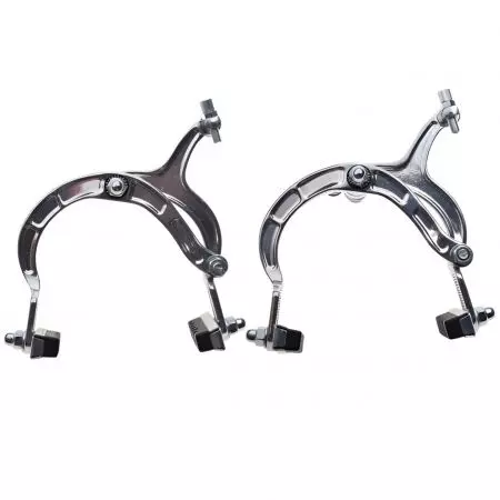 Zaciski hamulcowe U-brake retro komplet na 2 koła aluminium srebrne 