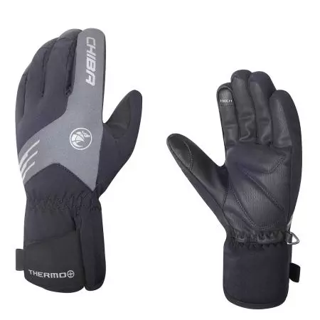 Rękawiczki rowerowe Chiba Thermo Plus Czarne XXL